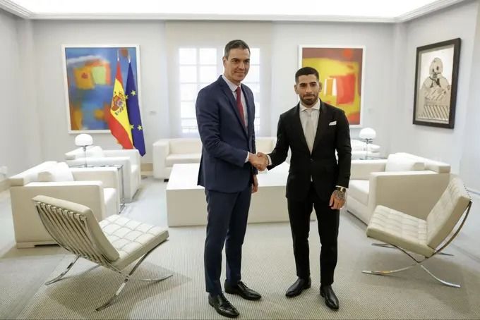 Spain Prime Minister and Ilia Topuria
