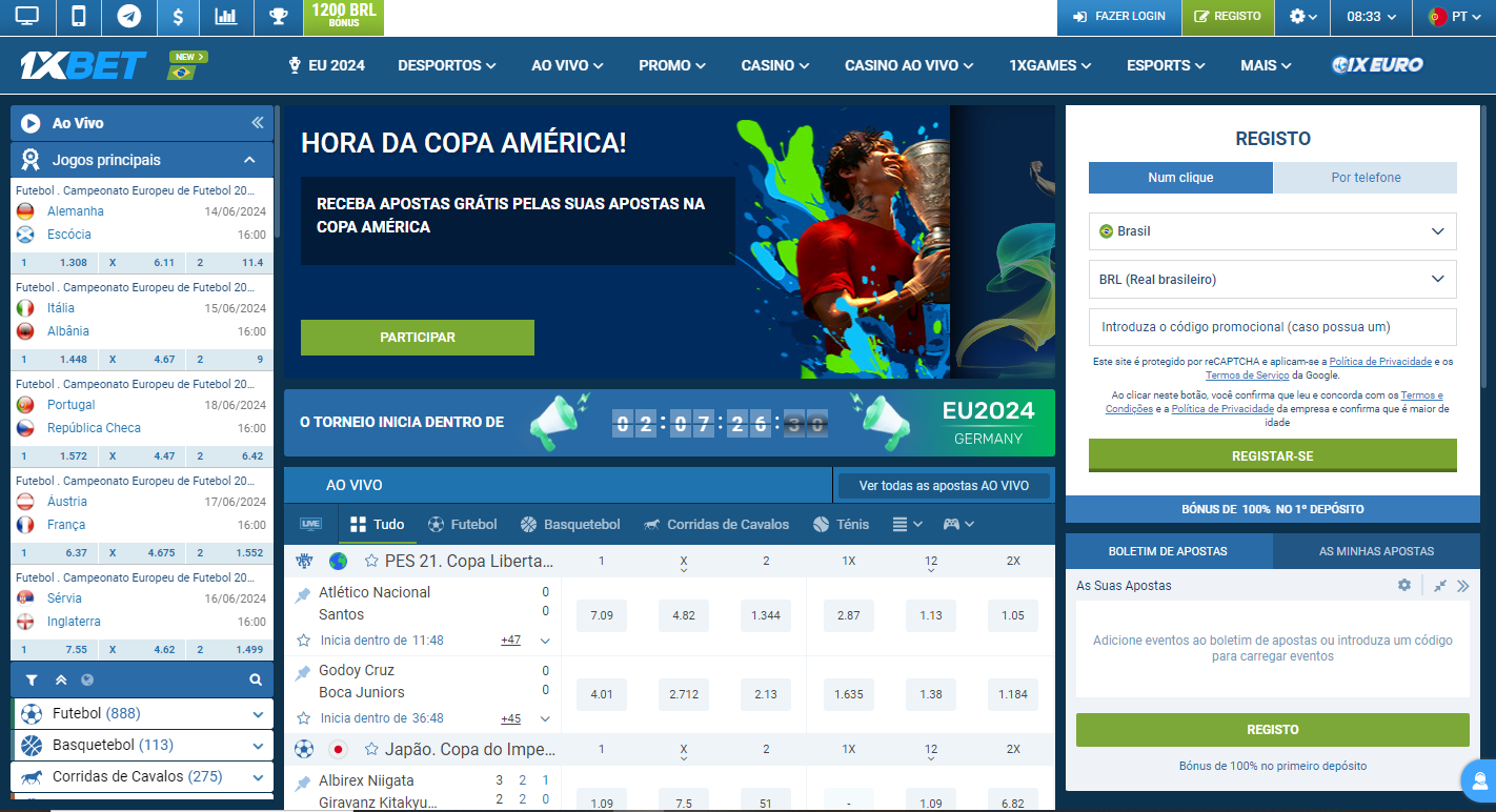 Site da 1xBet