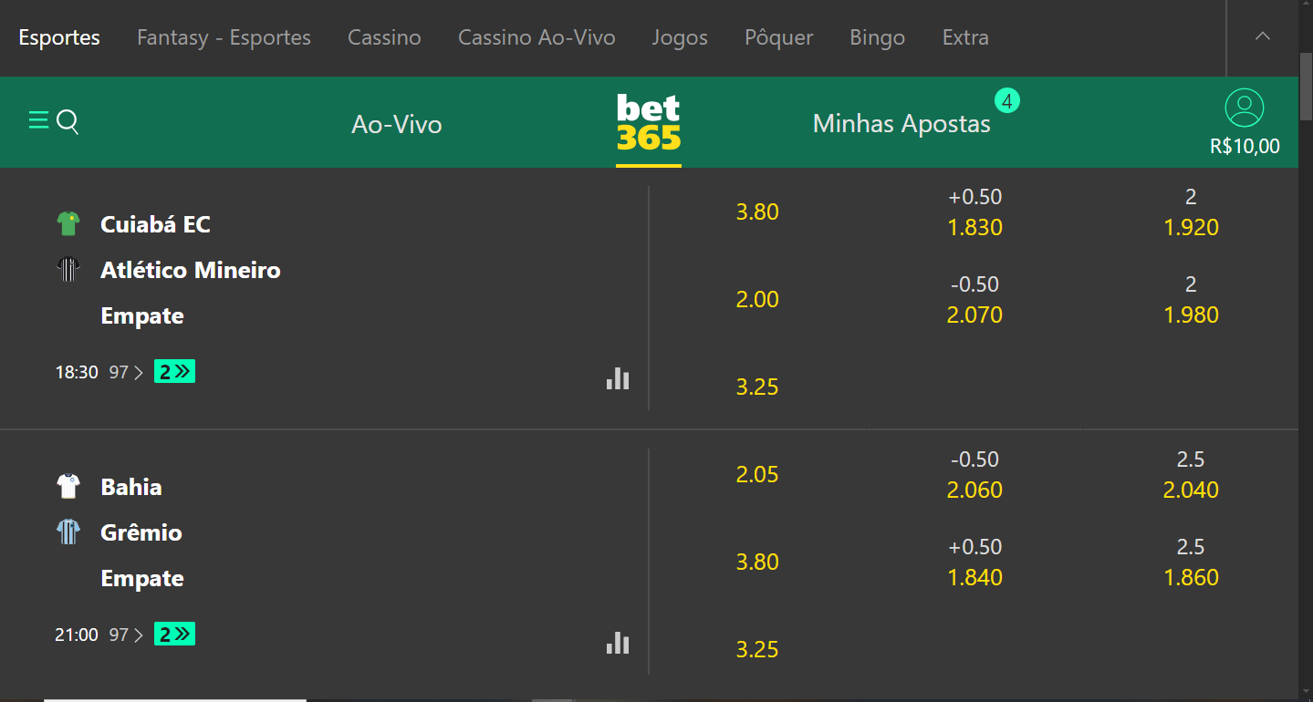 Jogos da Bet365