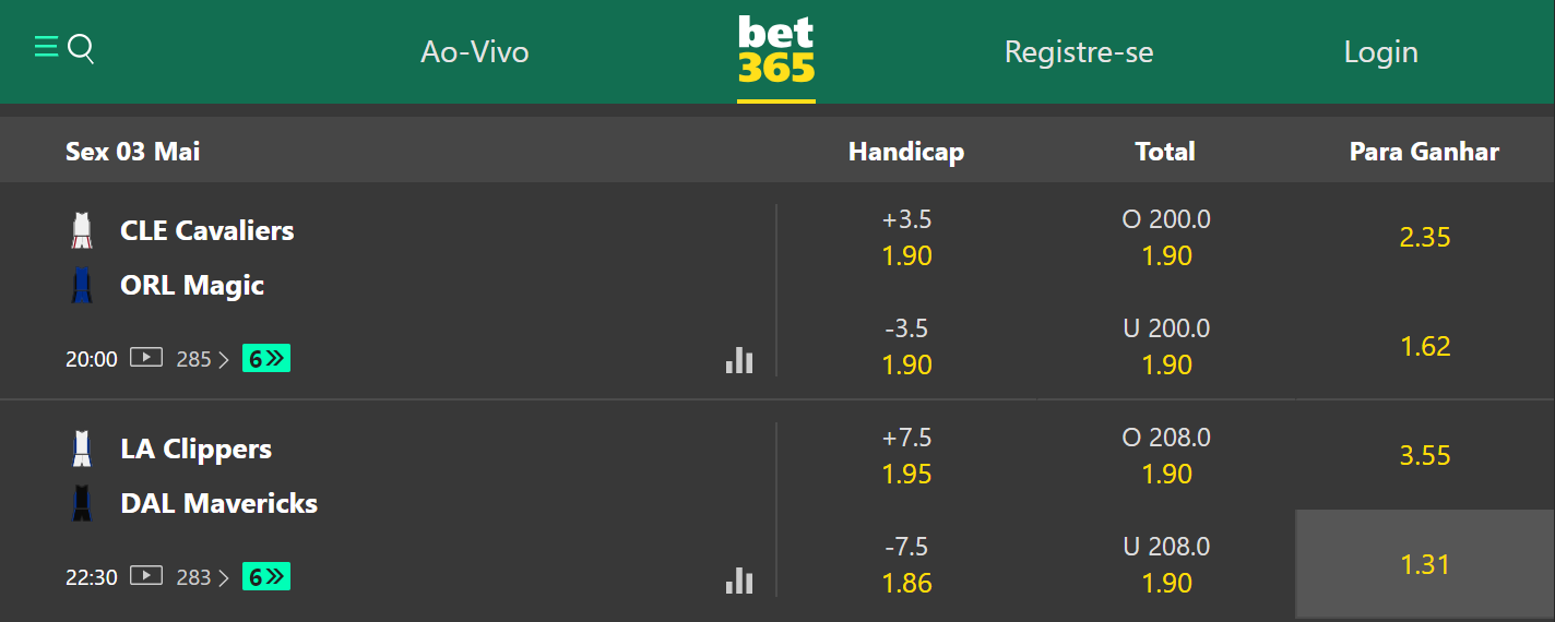 Plataforma da bet365