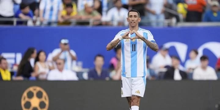 Gol de Di María ajuda a seleção argentina a vencer o Equador em amistoso