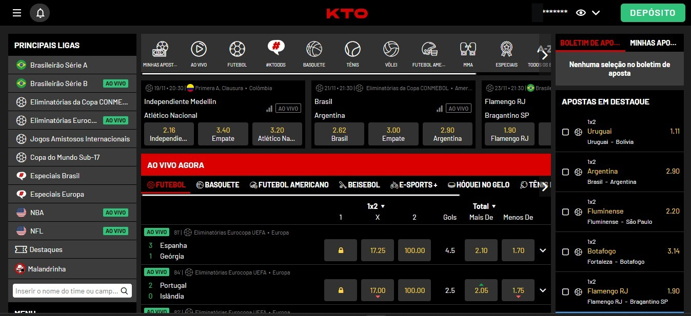 Trecho da interface apresentada na página principal da plataforma da KTO Brasil, na versão desktop, com exemplos de alguns jogos de cassino disponíveis no site.