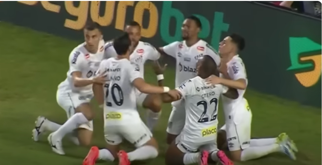 Santos vence Coritiba e garante volta a série A do Brasileirão