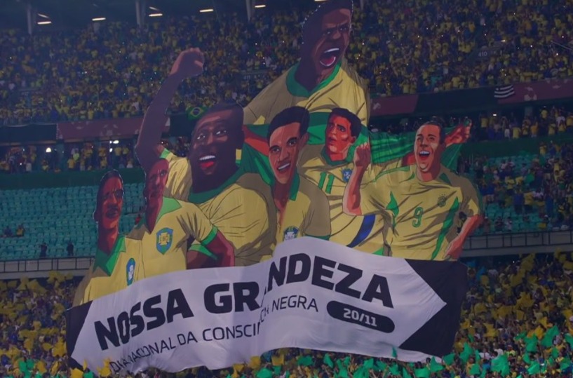 Mosaico da torcida brasileira