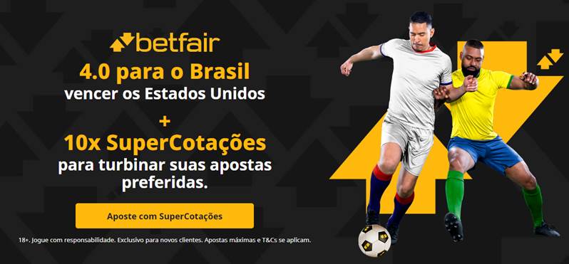 Betfair promo Brasil x EUA