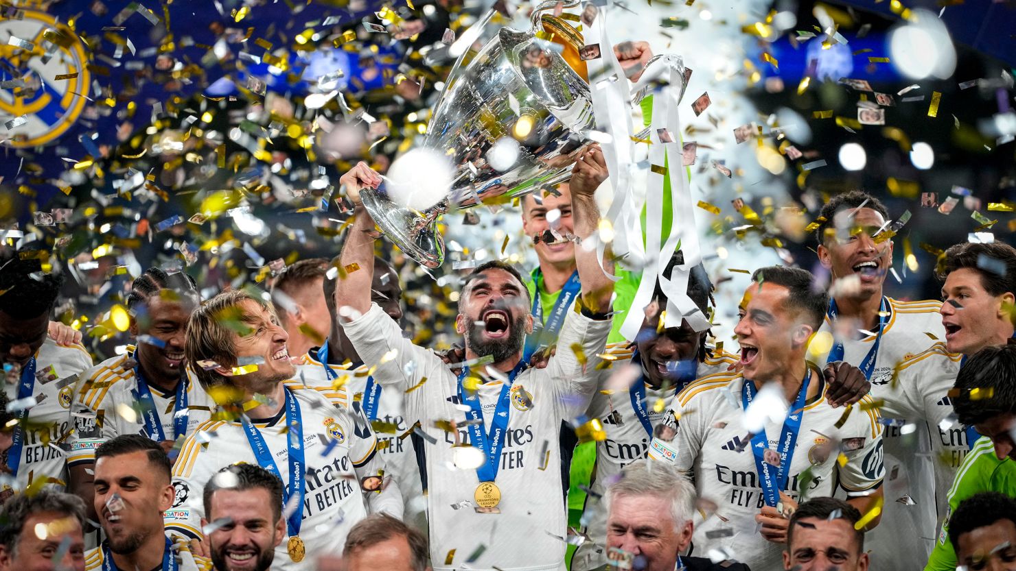 Real Madrid vence a Liga dos Campeões 2023/24 ao derrotar o Borussia Dortmund na final