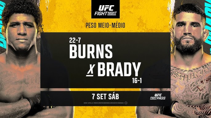 Gilbert Burns x Sean Brady: palpites, onde assistir e que horas vai passar - UFC - 07/09/2024