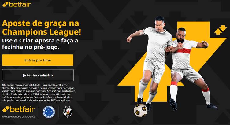 Aposte de Graça na Champions League com Betfair⚽