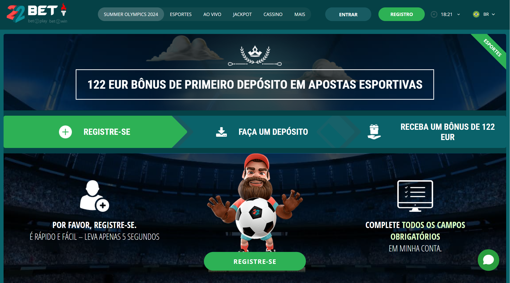 Condições para Receber Bônus de Boas-Vindas na 22Bet