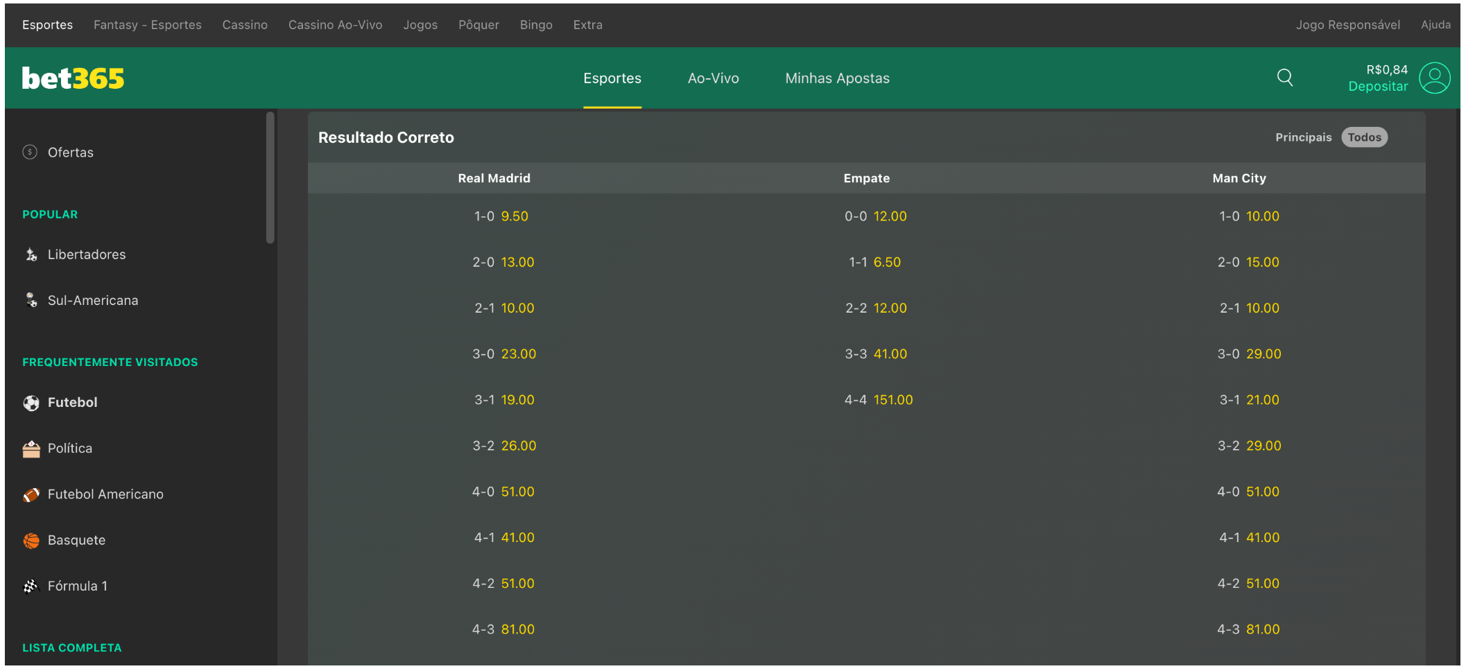 Bet365 versão Desktop