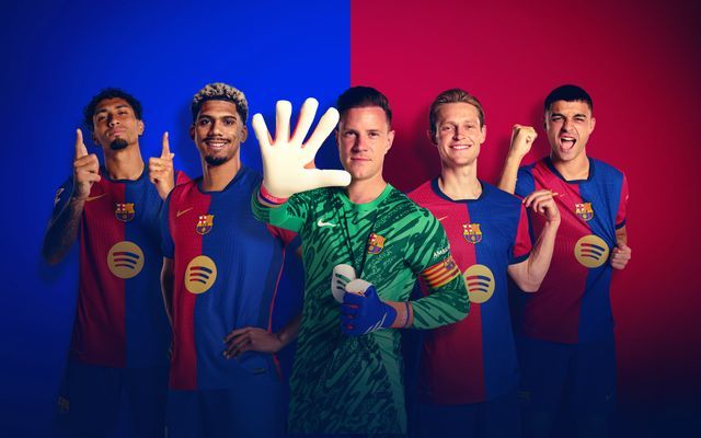 El Barça presenta a sus cinco capitanes