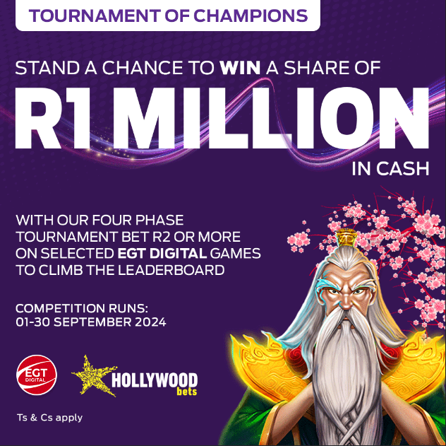 Hollywoodbets EGT Tournament Of Champions: Stand A Chance To Win A Share of R1 Million 