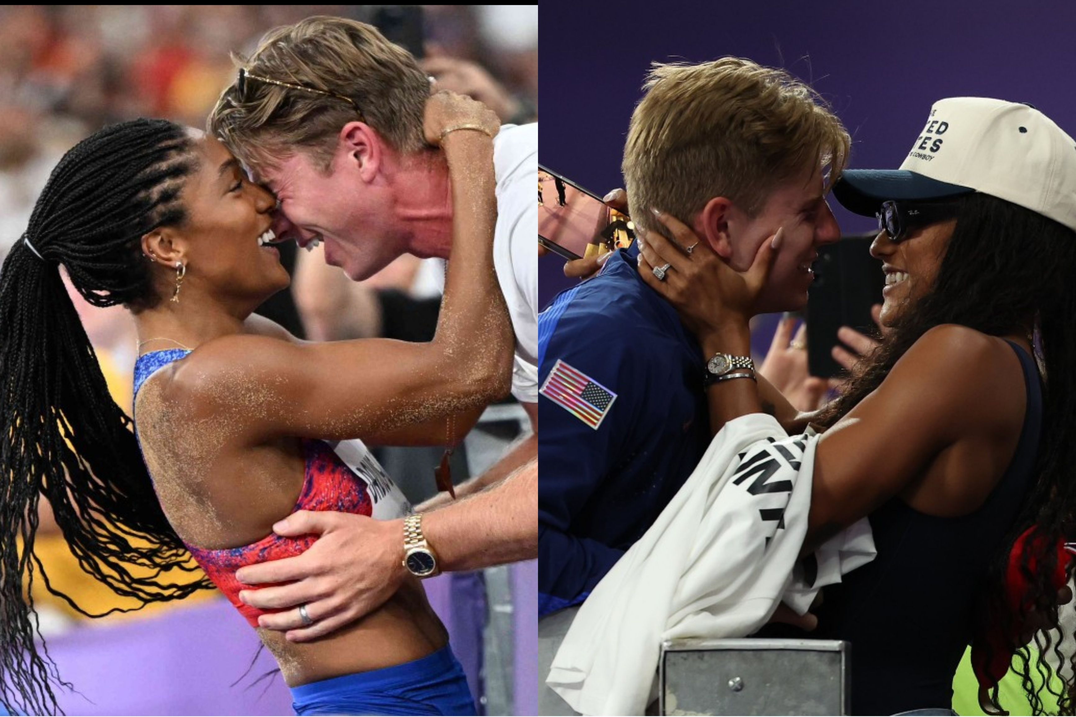 Tara Davis y Hunter Woodhall: la pareja de oro en París 2024