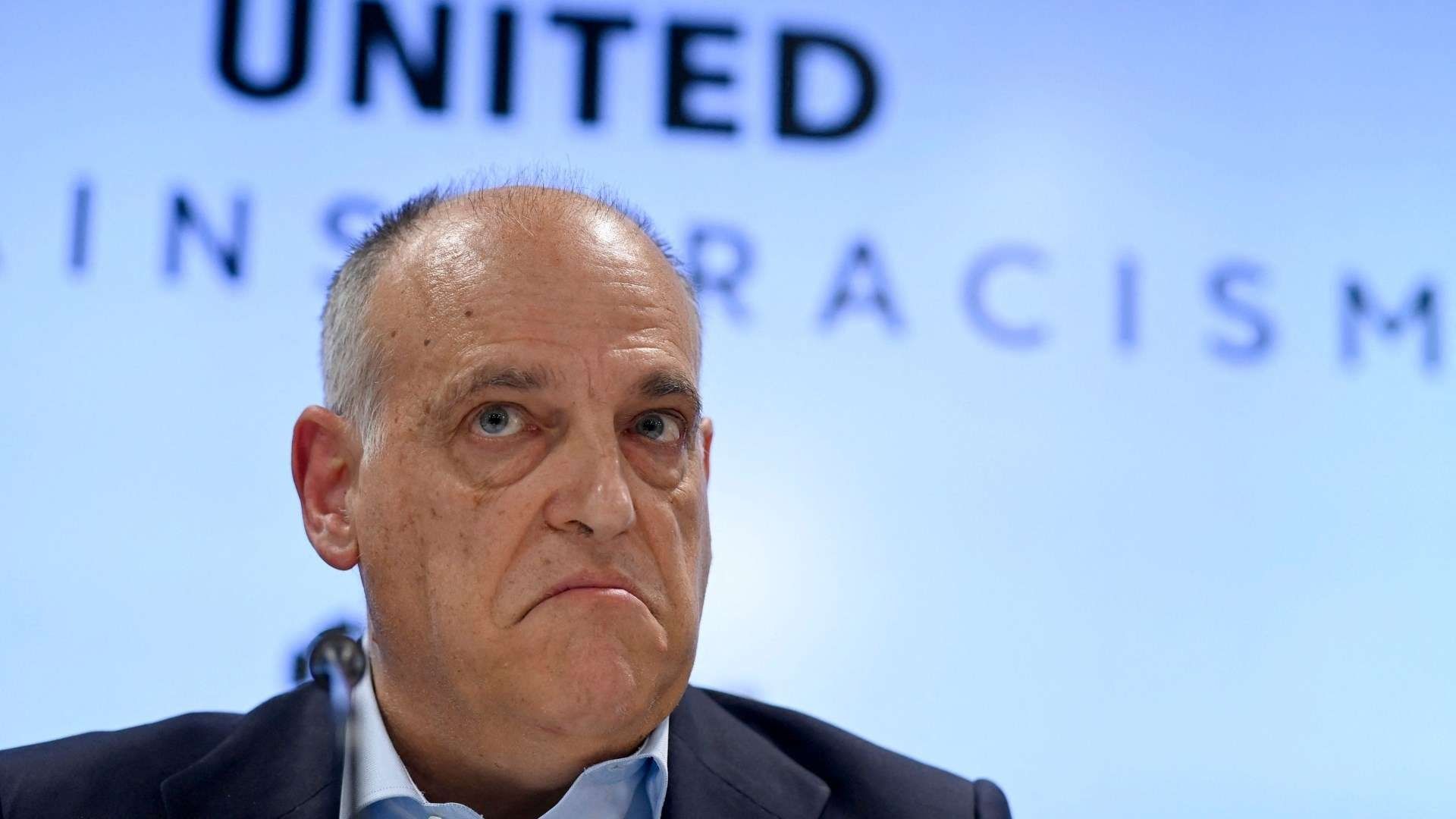 La Liga President Tebas Comments on Barcelona Corruption Case