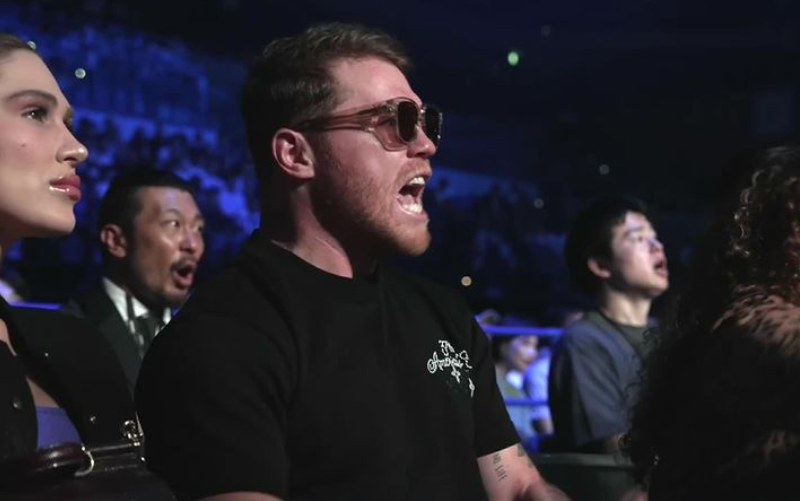 Saúl “Canelo” Álvarez estuvo presente en pelea en Japón