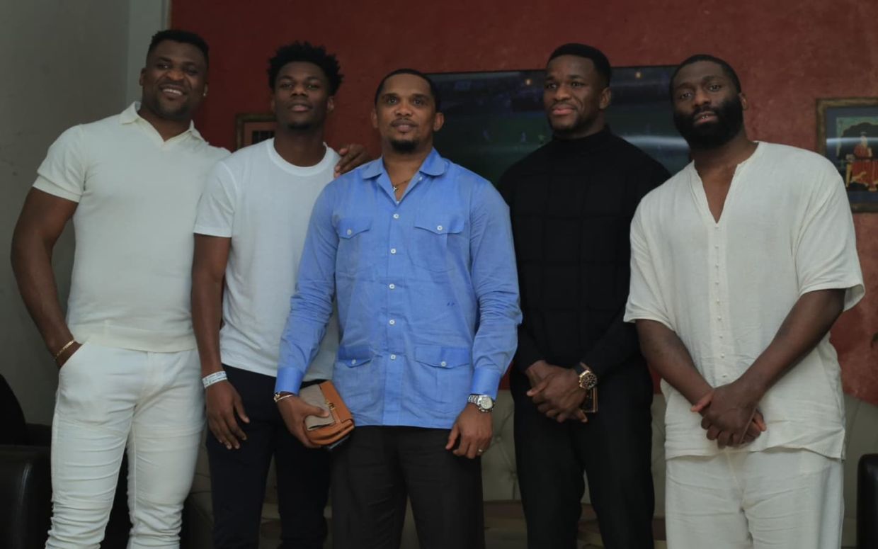 Francis Ngannou Meets Countryman Samuel Eto'o 