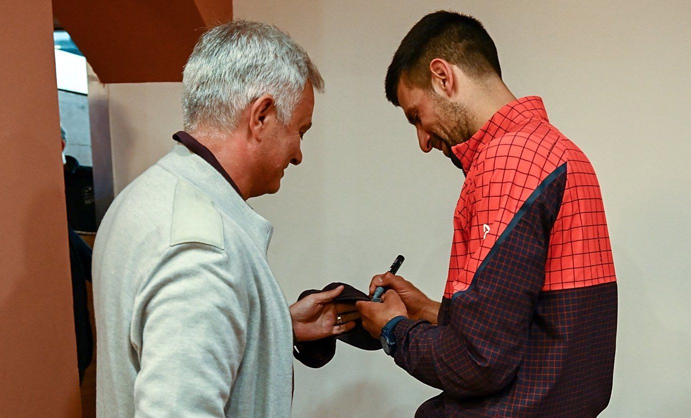 Mourinho visitó a Novak Djokovic, en medio del Masters 1.000 de Roma