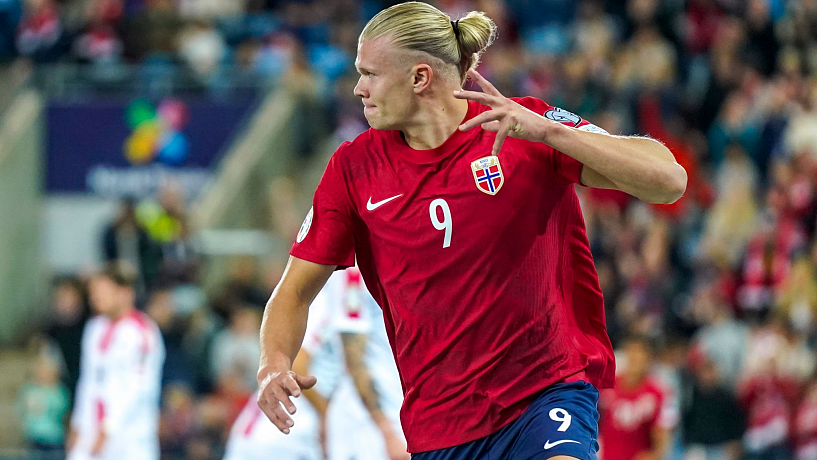 Erling Haaland se convierte en el segundo máximo goleador en la historia de la selección de Noruega