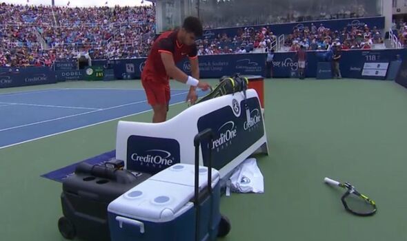 Carlos Alcaraz Destroys His Tennis Racket During Historic Loss to Gael Monfils in Cincinnati