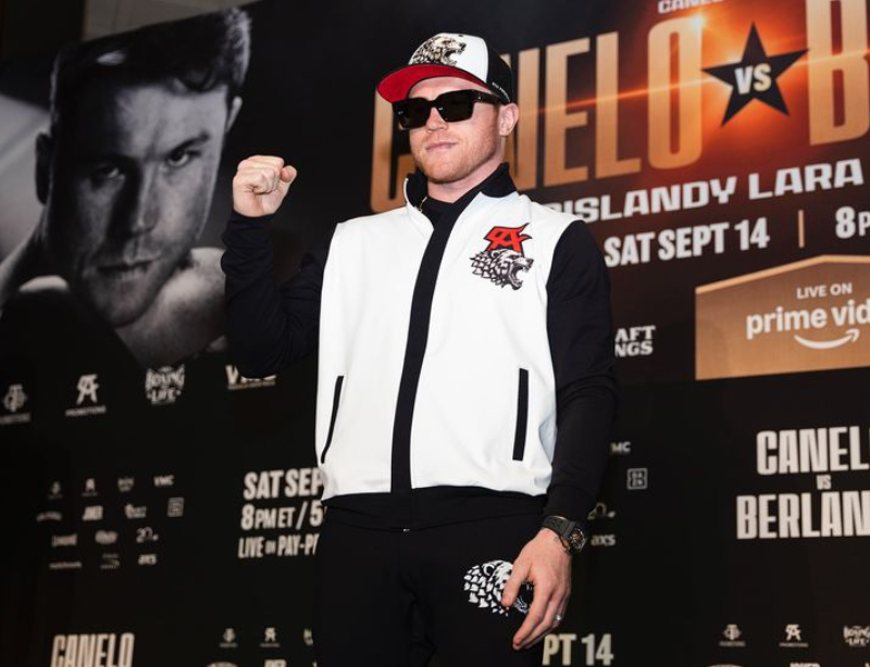 ¡Canelo llegó a Las Vegas!