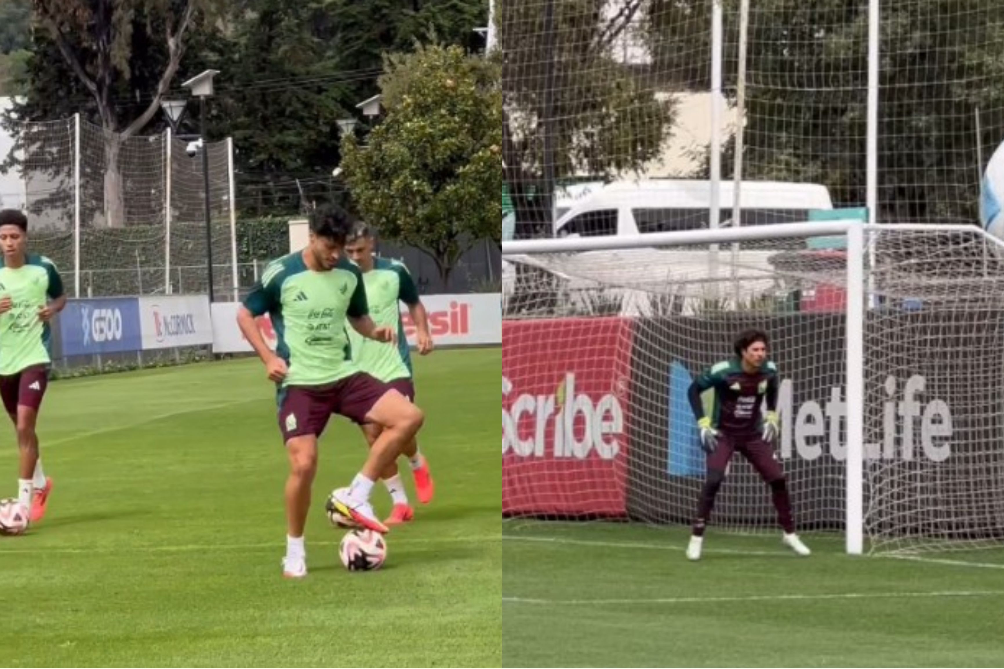 Guillermo Ochoa y Raúl Jiménez reportan con el Tri