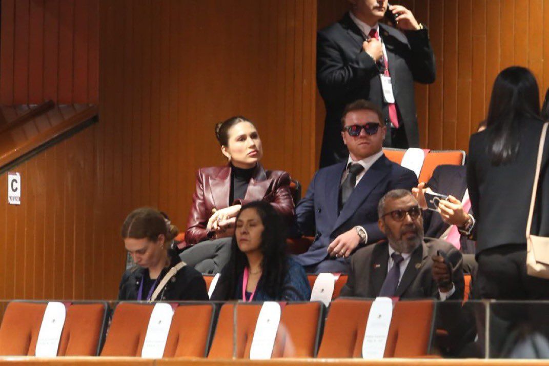 Saúl “Canelo” Álvarez estuvo presente en la toma de protesta de la presidenta Claudia Sheinbaum