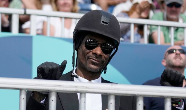 Snoop Dogg Wears an Equestrian Kit as He Watches Dressage at the Paris Olympics