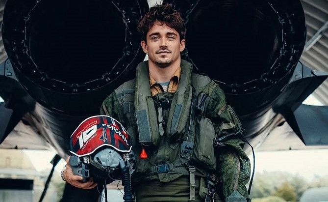 Charles Leclerc compartió su experiencia como piloto de un avión de combate