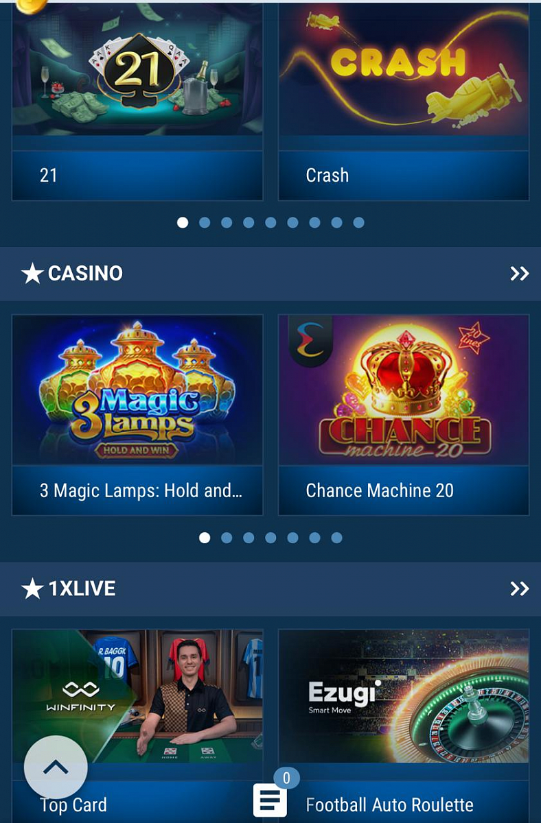 1xBet mobile app for android