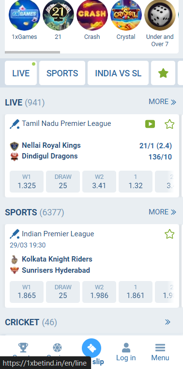 1xBet app for ios