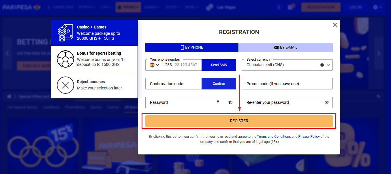 Fill Registration Form