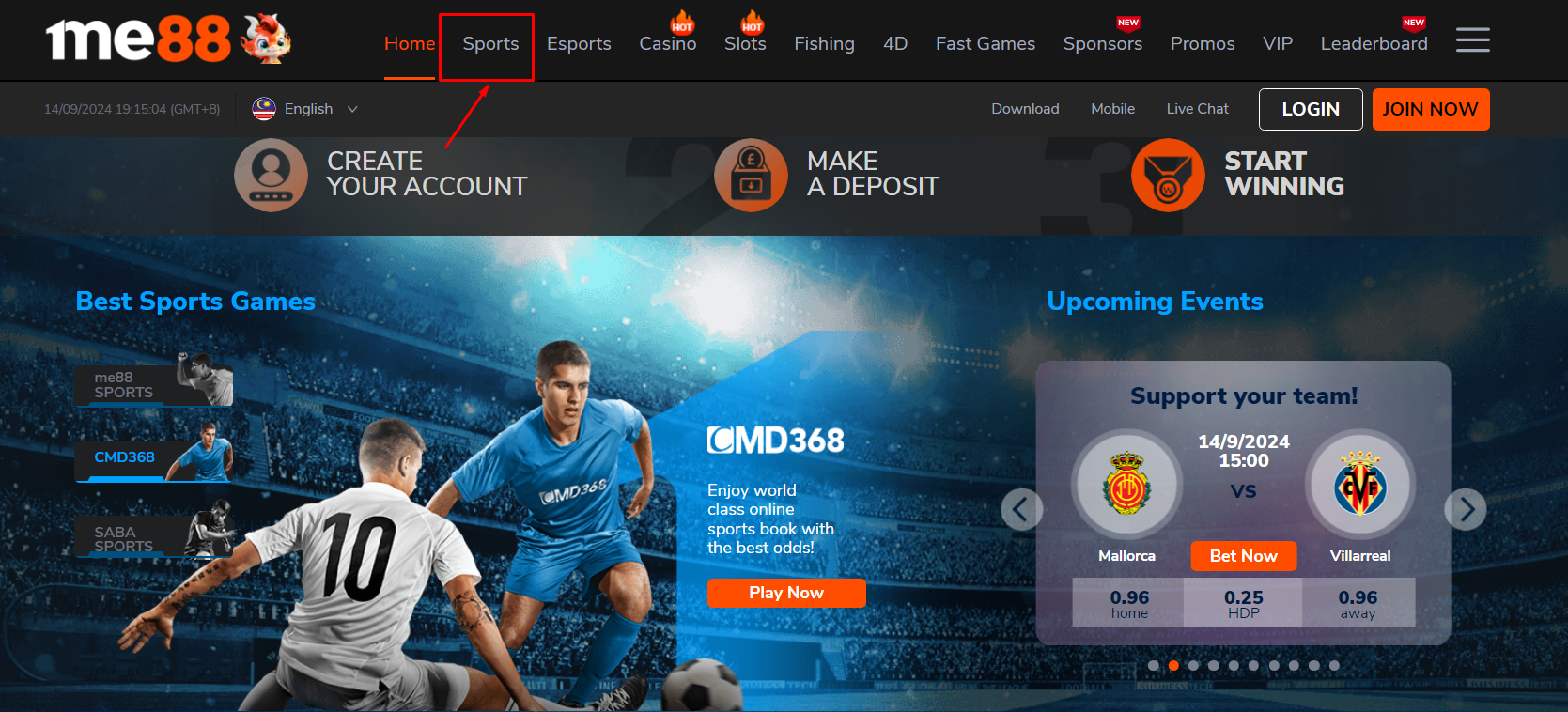 Me88 Asia Online Sports Betting