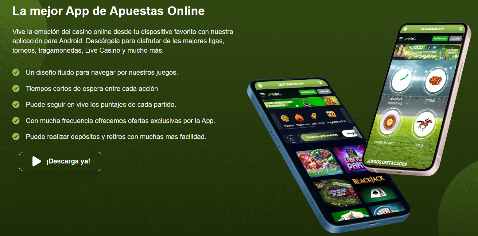 cómo descargar la app en Gangabet