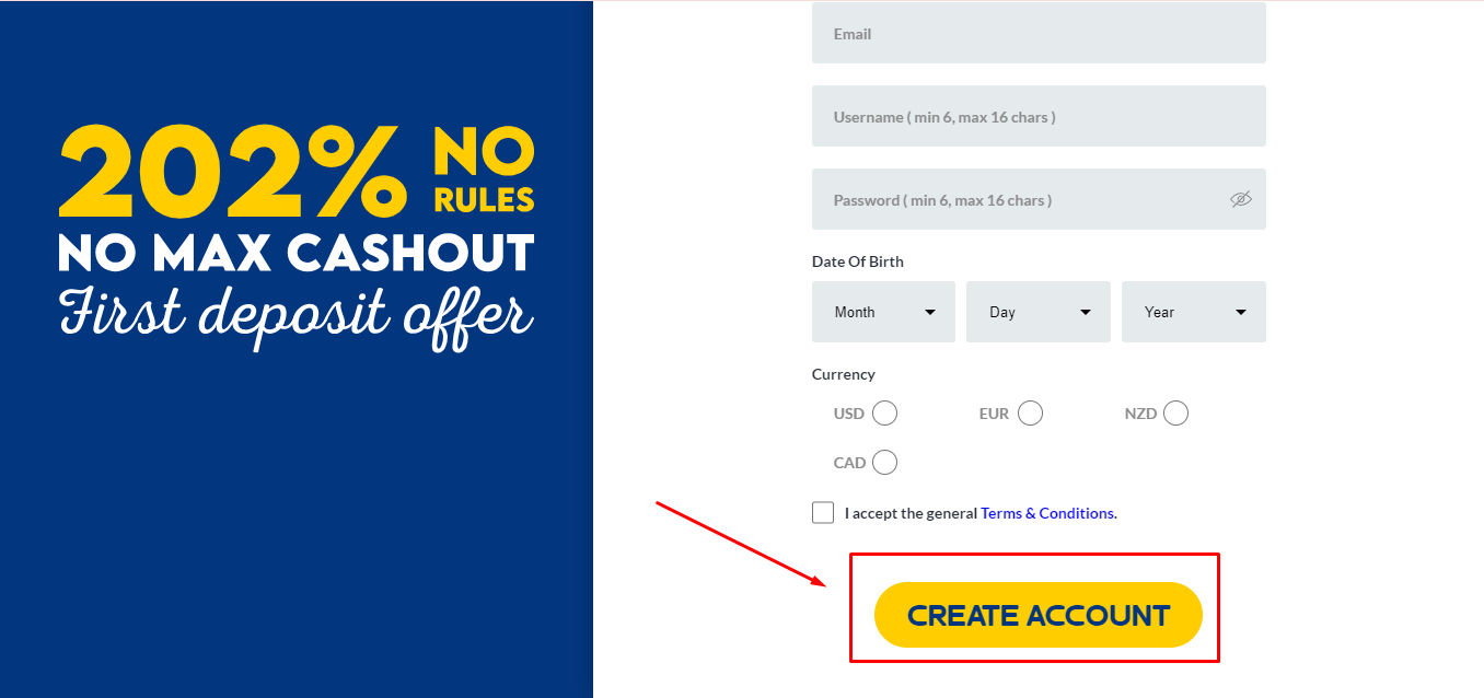 Step 3: Create Account