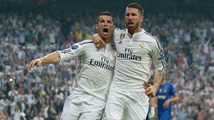 Ramos y Cristiano Ronaldo