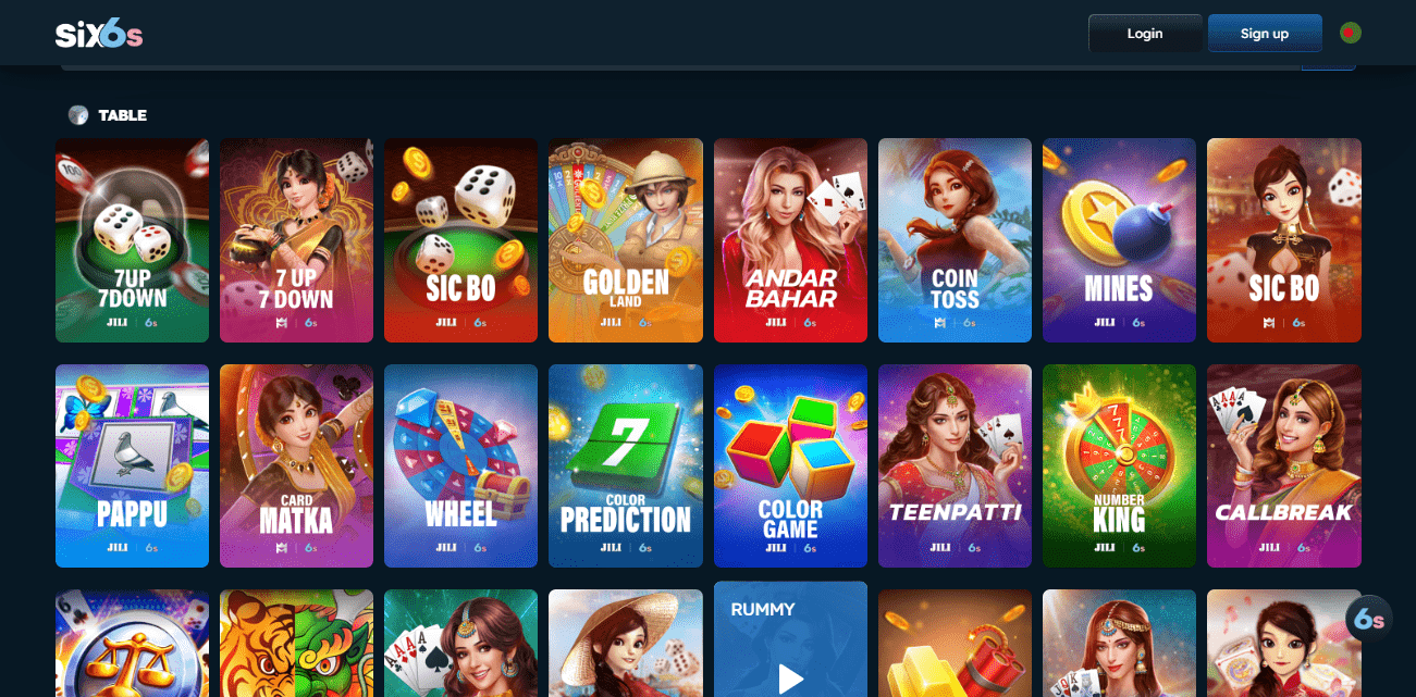 Six6s Casino Table Games