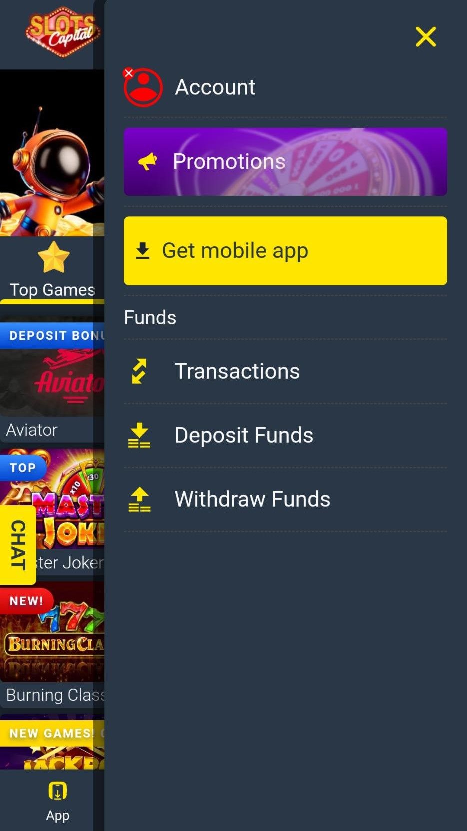 Slots Capital Casino mobile 