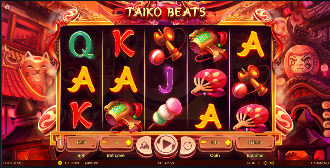 Taiko Beats casino slot banner