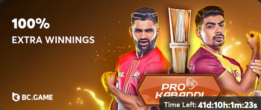 BC. Game Pro Kabaddi League Extra Winnings Banner