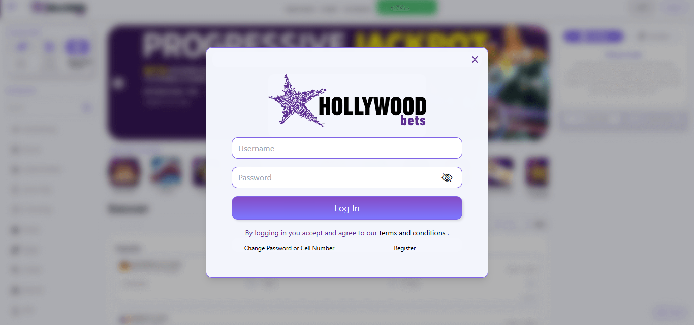 Hollywood log in