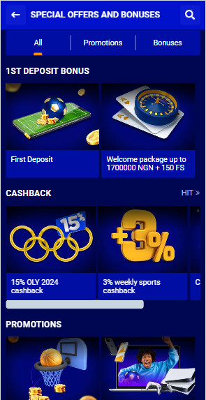 Paripesa First Deposit bonus mobile app page image