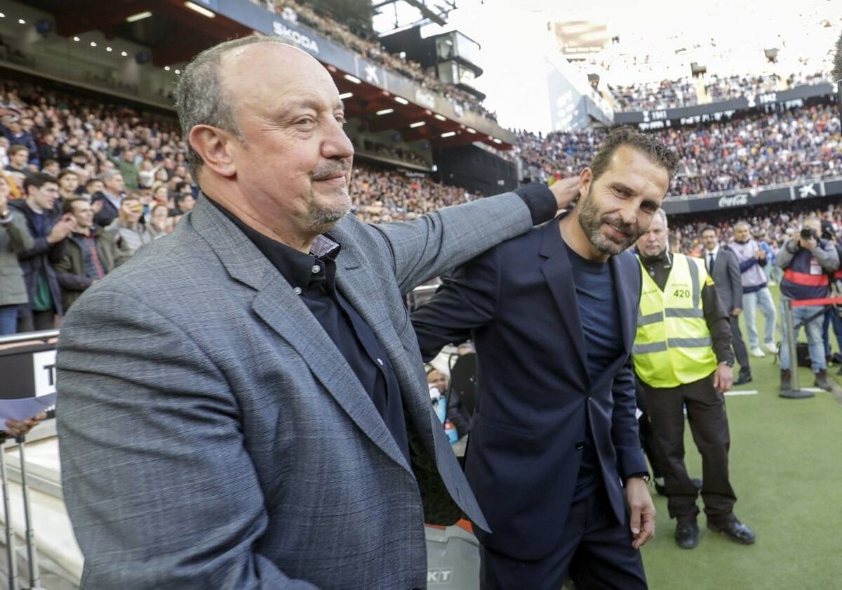 Rafa Benítez y Rubén Baraja