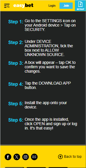 How to Download Easybet App Image
