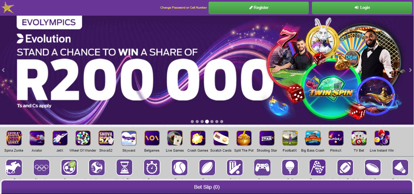 Hollywoodbets homepage