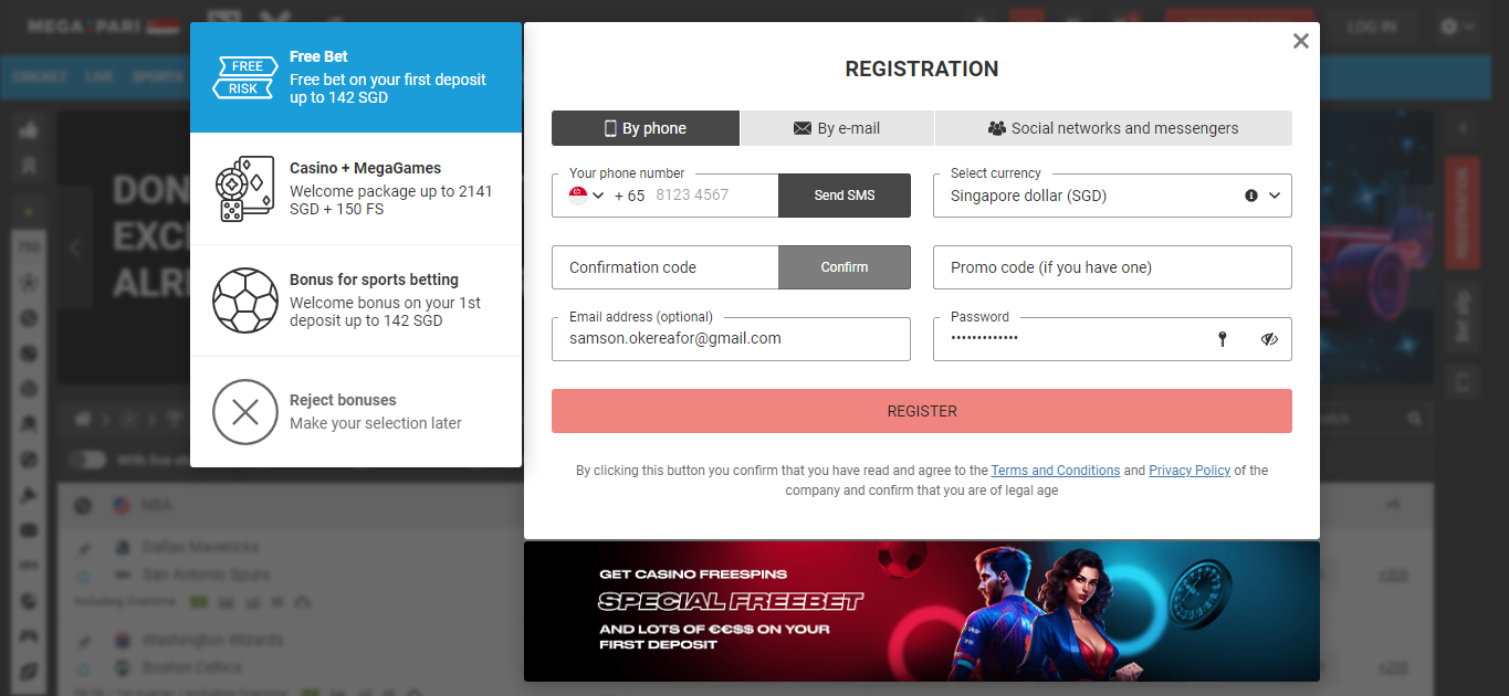 Megapari Registration