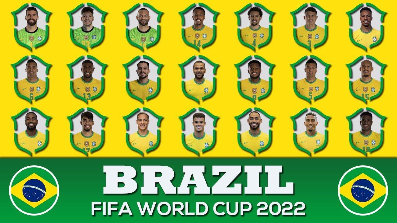 Brazil Full Squad For World Cup Qatar 2022