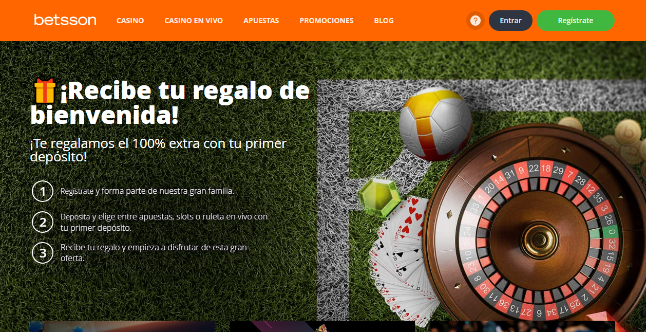 Sección de promociones Betsson España casa de apuestas.