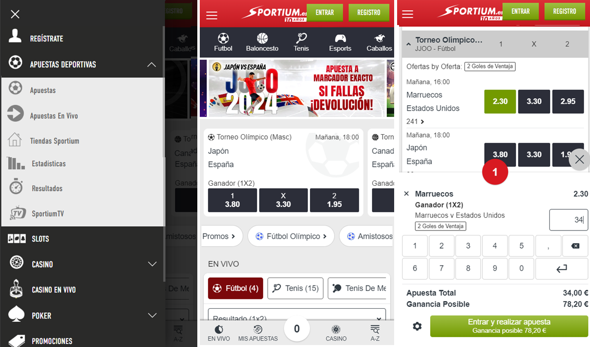 Apuesta deportiva en sportium app android