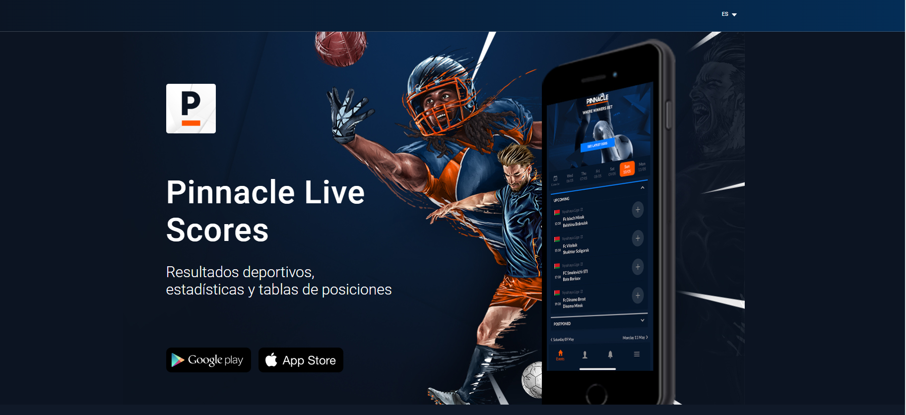 Aplicación Pinnacle Live Scores