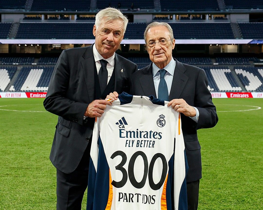 Carlo Ancelotti y Florentino Pérez.